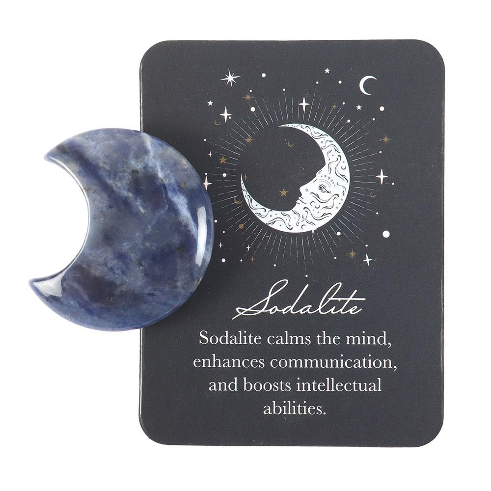 Something Different - Sodalite Crystal Moon Keepsake Stone in a Box Pierres prÃ©cieuses - Bleu